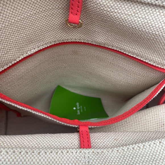 Kate Spade Summer Heritage Logo Dipped Canvas Tote - Picture 9 of 11